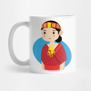 Medan Girl Indonesian Traditional cloth by xoalsohanifa Mug